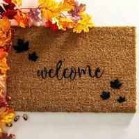 Artsy Doormats Welcome Autumn Leaf Doormat