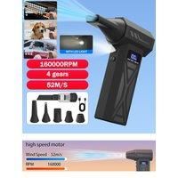 Turbo Jet Fan, 160000 RPM Hurricane Air Blower, Cordless Electric Duster Air Pump, 4-Speed Adjustable Brushless Motor, 4000mAh