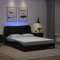 Berkfield Home Bed Frame with LED without Mattress Black 140x190 cm