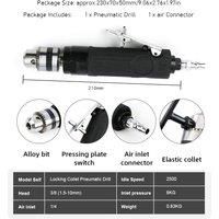 Pneumatic Air Drill Straight Air Drill 3/8 Inch Large Torque Self-Locking Air Drill Gun Manual Sanding Machine Drilling Machine