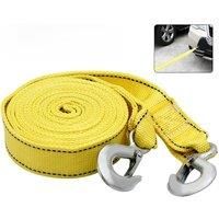 Universal Car Tow Cable Heavy Duty 5 Ton Trailer Rope Towing Pull Rope Strap Hooks Van Road Recovery
