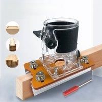 2 In 1 Slotted Bracket Invisible Fasteners Punch Locator Woodworking Slotting Aid Tools for 65mm