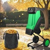 Electric Leaf Crushers Tree Shred Machine 2400W High Power Leaf Crusher Hand-Pushed Shredder Garden
