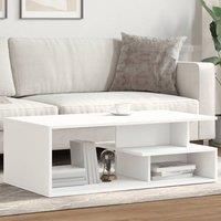 Berkfield Home Coffee Table White 102x55x35 cm Engineered Wood | Size: 102 x 55 x 35 cm