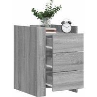 Berkfield Home Bedside Cabinet Grey Sonoma 45x50x65 cm Engineered Wood | Size: 45 x 50 x 65 cm