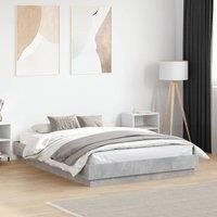 Berkfield Home Bed Frame without Mattress Concrete Grey 120x190 cm Small Double