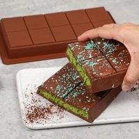 Chocolate Bar Molds Silicone Break Apart Wax Melt Mould Easy Release Rectangle Durable Non-Stick