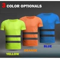 Night Work Reflective Safety Shirt Clothing Quick Drying Short Sleeved T-shirt Protective Clothes For Construction Workwear