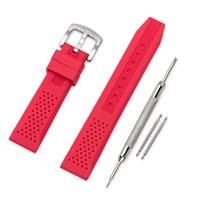 VINBAND Watch Strap 16mm, 18mm, 20mm, 22mm, 24mm (16mm, red)