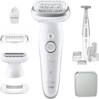 BRAUN Silk-pil 9 SE9-241 Wet & Dry Epilator - White, White,Silver/Grey