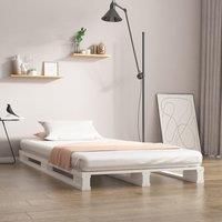 Berkfield Home Pallet Bed White 90x200 cm Solid Wood Pine