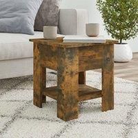 Coffee Table Smoked Oak 40x40x42 cm Engineered wood
