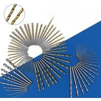 HSS Twist Drill Bits Set 50PCS Mini Extractor Drill Bit Titanium Coated Drill Bit for Metal Wood