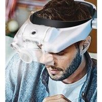 Illuminated Magnifier Mini Magnifier Wearable 1.5x 2x 2.5x 3x 3.5x 8x Headband Magnifier with LED