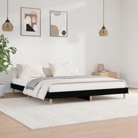 Bed Frame Black 120x200 cm Engineered Wood