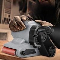 220V 810W Portable Small Desktop Plane Sander Belt Sander Grinder Woodworking Polisher Metal Rust