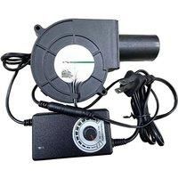 DC 12V 2.85A Mini Blower Firewood BBQ Stove Adjustable Speed Large Air Volume Turbo Fan 5500R/Min