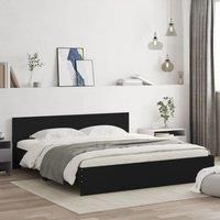 Berkfield Home Bed Frame without Mattress Black 200x200 cm
