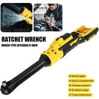 21V Lithium-Ion Electric Wrench 3/8? Ratchet Wrench Ratchet Tool 6in Extension High Torque Wrench for Dewalt or Makita Battery