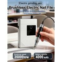 Electric Brushless Nail Removal Tool 0-35000rpm Handheld Grinding Pen Polishing Tool for Manicure, Nail Care, Callus Removal