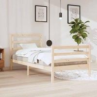 Bed Frame Solid Wood Pine 90x200 cm
