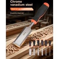 Woodworking Chisels 6 Piece Set Mini Chisels Chrome Vanadium Steel Hand Set Plastic Handle Hardware Tools Chisels