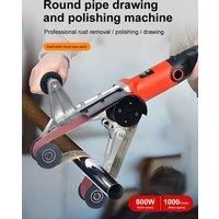 220V Electric Belt Sander Stainless Steel Round Pipe Drawing Machine Round Pipe Grinding and Polishing Machine