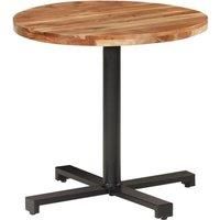 Bistro Table Round 80x75 cm Solid Acacia Wood