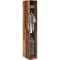 Berkfield Home Wardrobe Old Wood 30x50x200 cm Engineered Wood in Brown | Size: 30 x 50 x 200 cm