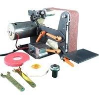 220V Mini Electric Belt Sander Grinding Wheel Machine Belt Sander DIY Polishing Grinder Tool Edge Grinder