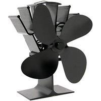 Heat Powered Stove Fan 4 Blade Log Wood Burner Eco Friendly Quiet Fireplace Fan Winter Warm Home