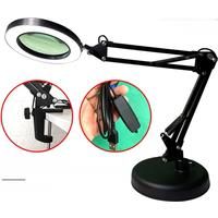 Magnifier Lamp Foldable Portable 3-Colour Switching Eye-Care Desk Lamp Ten Adjustable Gears for