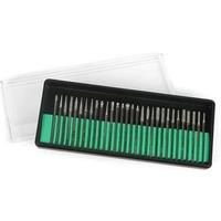 30pcs Shank Diamond Burs Set With Box For Dremel Electric Grinder Power Accessories Abrasive Drill