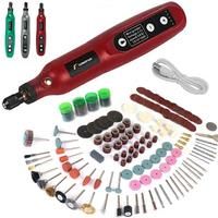 USB Wireless Engraving Pen Rechargeable Mini Cordless Drill Pen Speed Rotary Tool Dremel Grinding