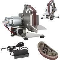 Mini Belt Grinding Machine Tool Sharpening Machine Home 110V/220V DIY Polisher Machine Sanding