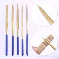 10pcs Diamond Files for Metal Jeweler Stone Polishing Plating Alloy Needle Rasp File Set for
