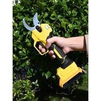 Electric Pruning Shear Fruit Tree Cordless Electric Scissors Bonsai Pruning Cutter Electric Cutter Garden Tool 21V (No Battery)