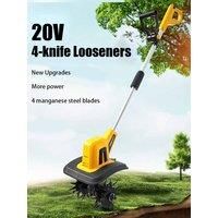 New Electric Hoe Handheld Loosening Machine Soil Turning 20V Lithium Micro Tiller Small Household Rotary Tiller Plowing Machine