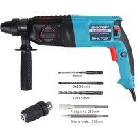 Multi-functional Percussion Drill Rotary Hammer Impact Drill Power Tool Electric Hammer, Chisel and Adjustable Handle power tool