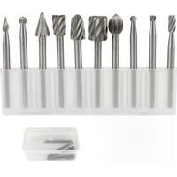 6/10pcs Set HSS Routing Router Drill Bits Set for Dremel Carbide Rotary Burrs Tools Wood Stone Metal