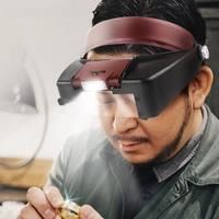 Glasses With Magnifying Glass Watch Maintenance Headband Glasses Magnifier Wearing Style For Reading