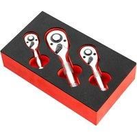 Mini Spanner Ratchet Wrench 1/4 3/8 1/2 Inch Drive Stubby Ratchet Set QuickRelease Head 72Tooth