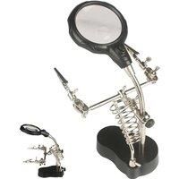 Desk Lamp Magnifying Glass Magnifier with LED Light Cell Phone Repair Circuit Board Soldering