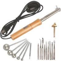DIY Fabric Flower Ironing Machine Tool Set Adjustable Temperature Soldering Iron Ball Trowel for