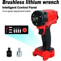 Brushless High-Torque Screwdriver Cordless Impact Wrench Automotive Repair Wrench Air Hammer Electric Wrench for Milwaukee