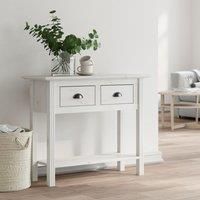 Console Table BODO White 90x34.5x73 cm Solid Wood Pine