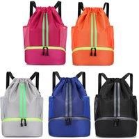 Water Resistant Drawstring Backpack - 5 Styles - Grey