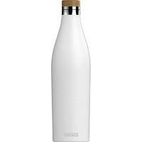 SIGG Meridian White drinking bottle (0.7 L), pollutant-free and leak-proof water bottle made of stainless steel, double-wall insulated bottle for cold and hot drinks