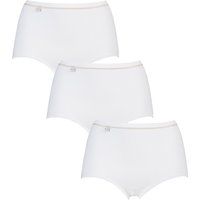 Sloggi Women's Basic+ Gold Maxi C3P Plain Brief, pack of 3,White, 12 UK