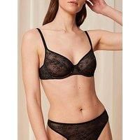 Triumph Women/'s Bright Spotlight W Bra, Semi-Transparent, Black, 34C